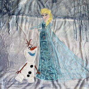 Frozen Sherpa Flannel Throw Blanket 50 x 60 inches, Super Soft Cozy Plush Olaf